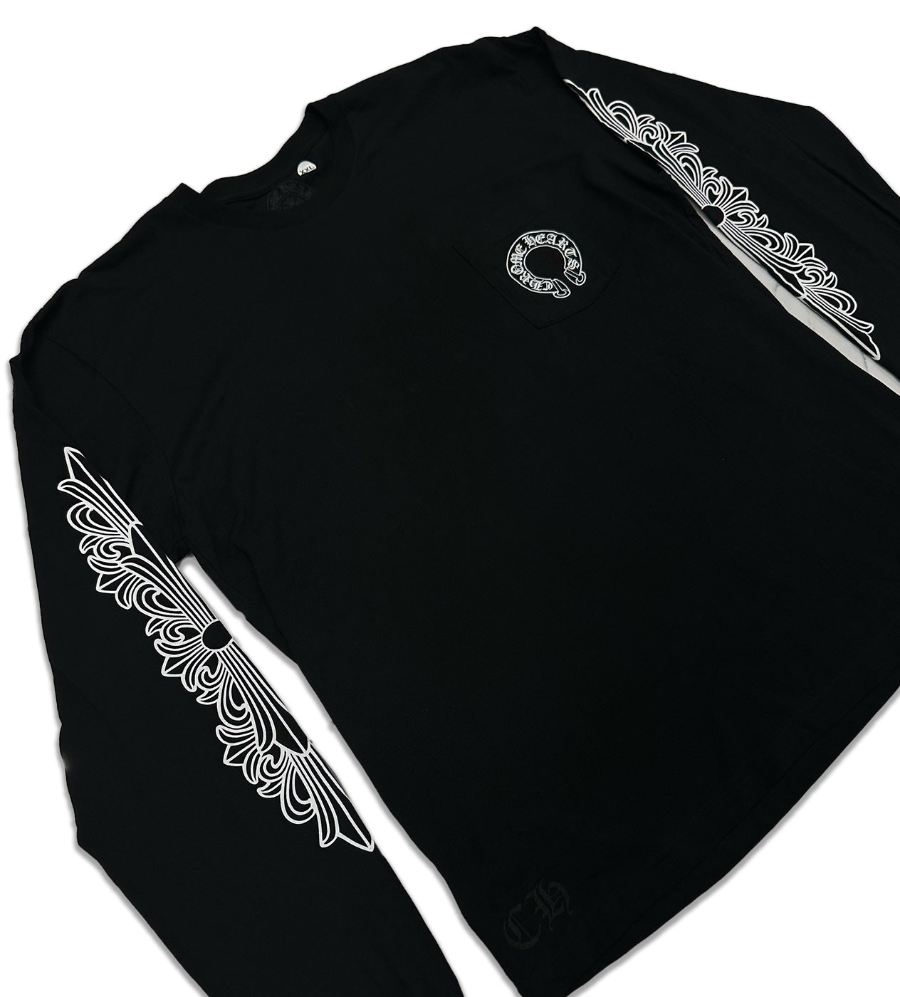 Chrome Hearts Black Horseshoe L/S Tee