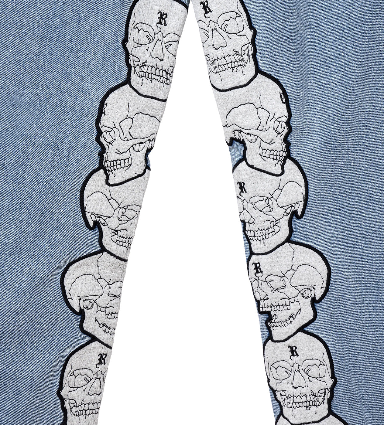 Revenge Skull Patch Denim Pant Indigo