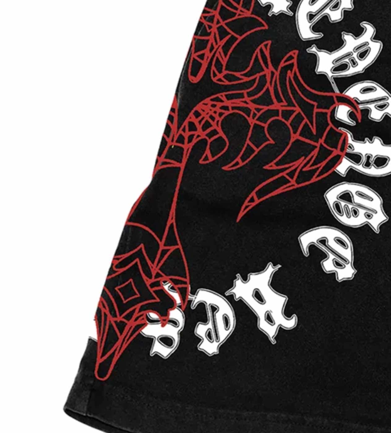 Revenge Web Cross Shorts Black
