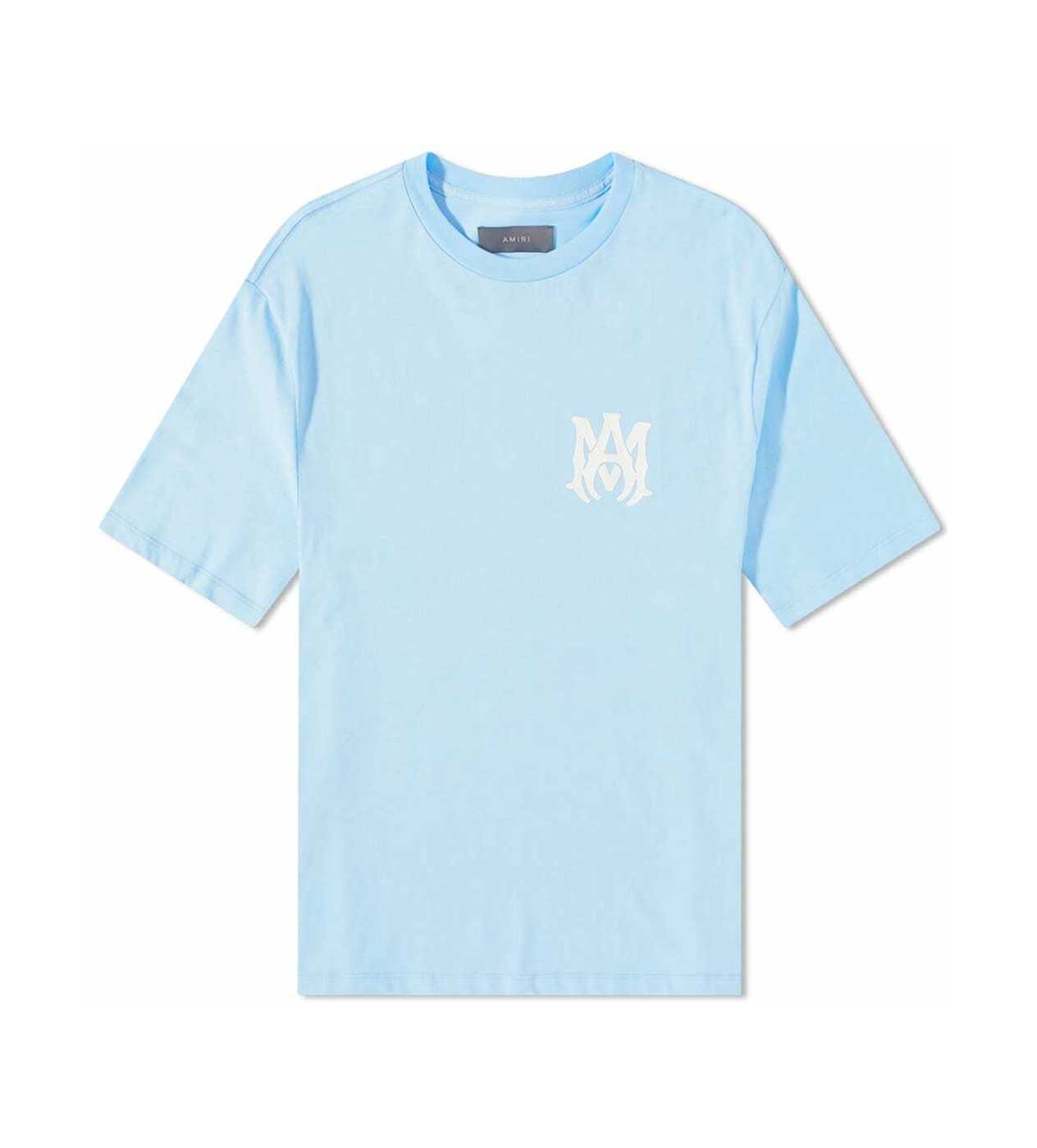 Amiri Baby Blue Logo Tee
