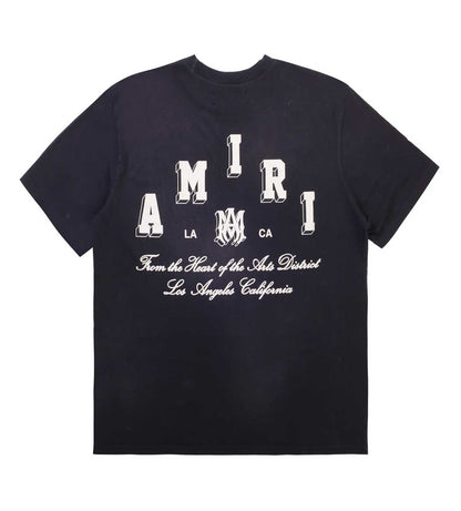Amiri Collegiate Black Tee