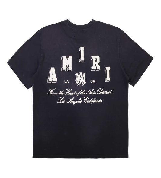 Amiri Collegiate Black Tee