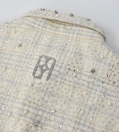 Birth of Royal Child 20k Diamond Pearl Flannel Shirt Beige