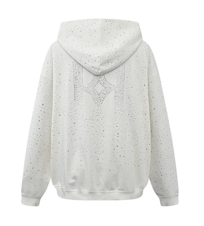Birth of Royal Child 20k Swarovksi Diamond Hoodie White
