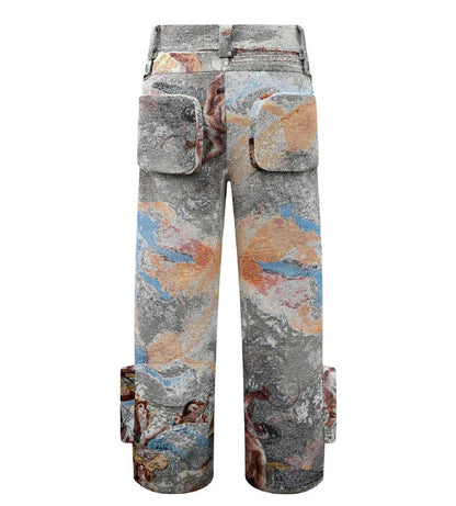 Birth of Royal Child Pozzoartistic Jacquard Cargo Pants