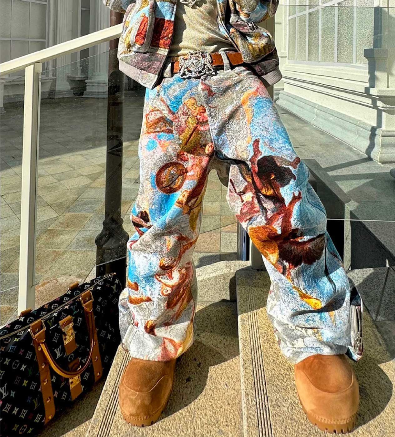 Birth of Royal Child Pozzoartistic Jacquard Cargo Pants
