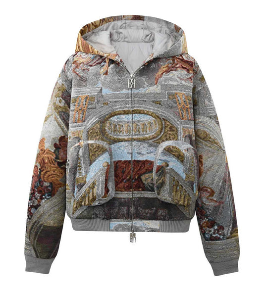 Birth of Royal Child Pozzoartistic Jacquard Jacket Tan