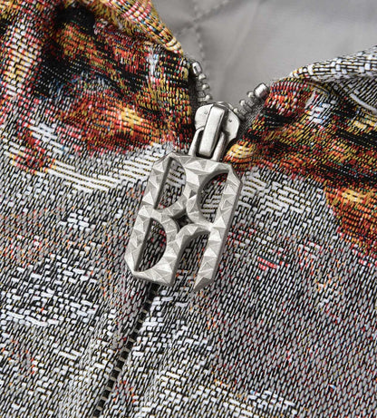 Birth of Royal Child Pozzoartistic Jacquard Jacket Tan