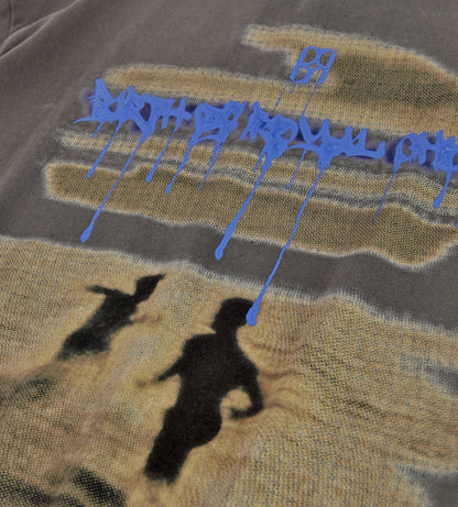 Birth of Royal Child Sunset Printed L/S Tee Grey