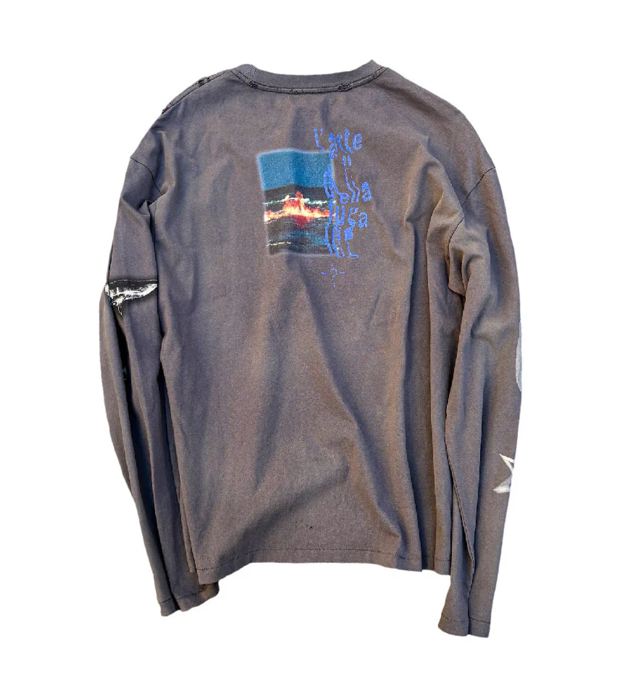 Birth of Royal Child Sunset Printed L/S Tee Grey