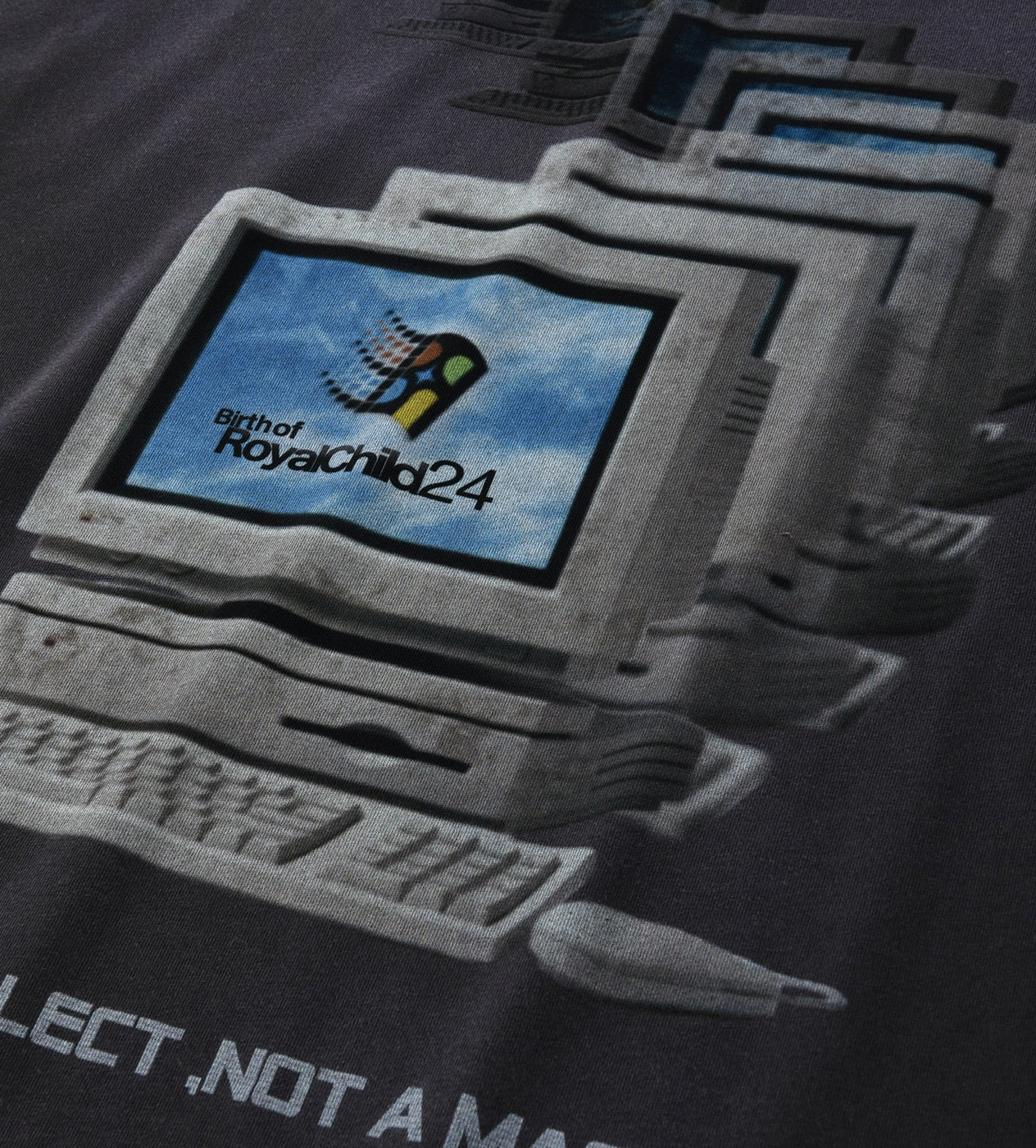 Birth of Royal Child Windows24 Distressed Vintage Tee Black