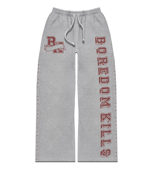 Boredom Kills Collegiate Sweats Grey/Red