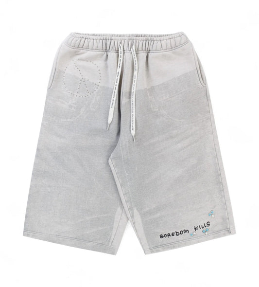 Boredom Kills Denim Print Sweats shorts