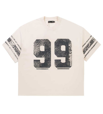 Boredom Kills Vintage Varsity Tee Cream