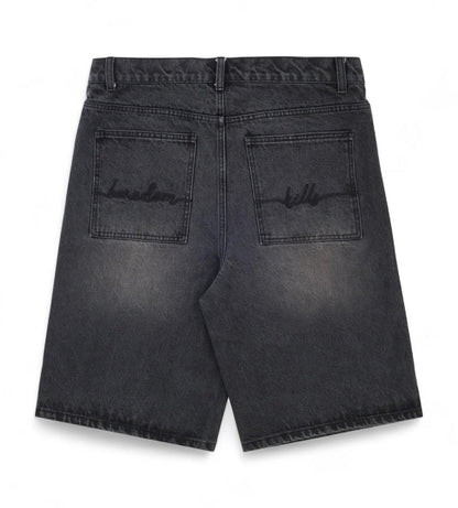 Boredom Kills Pearl Spider Jorts Black