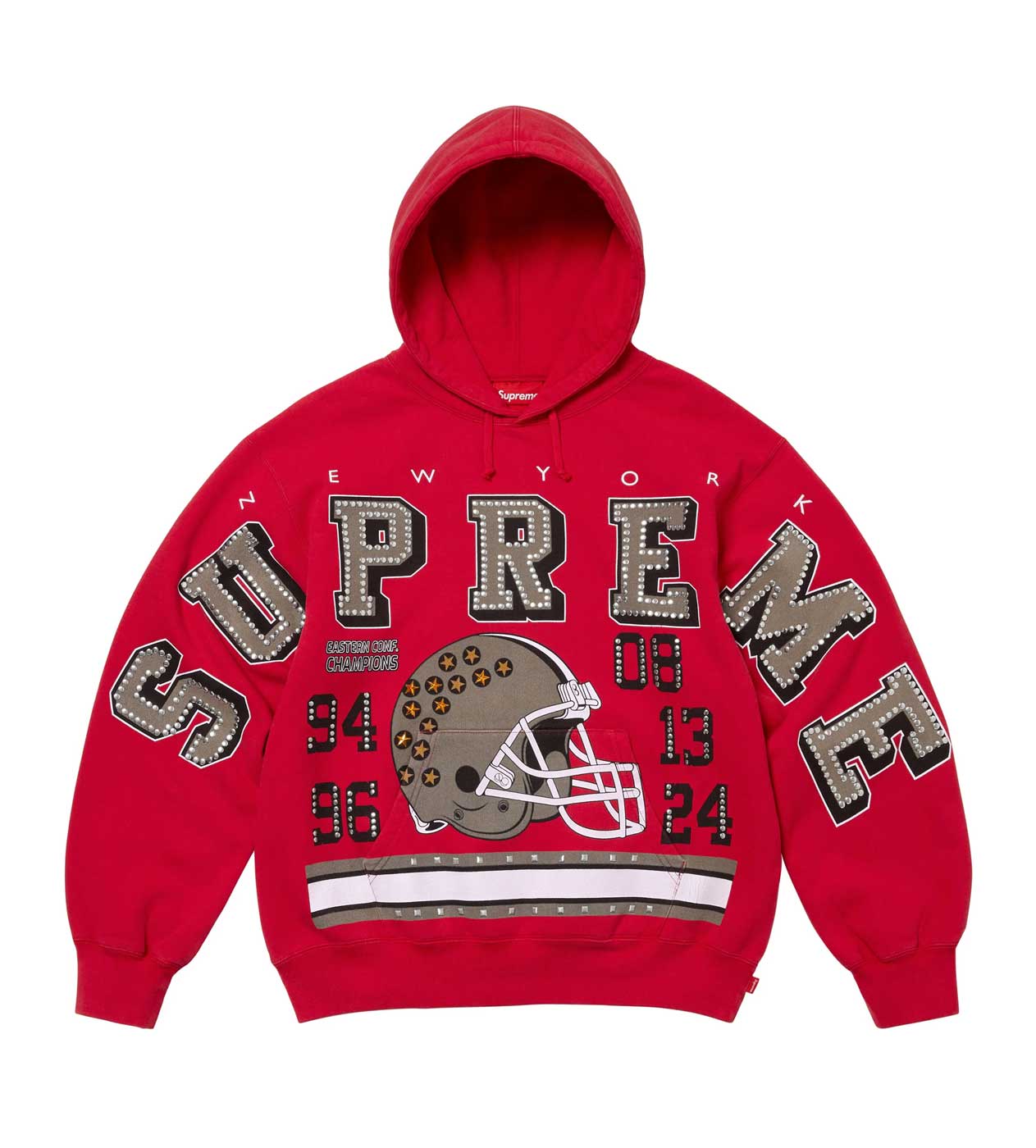Supreme Champion Studded Hoodie Red