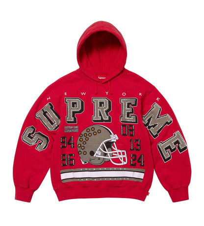 Supreme Champion Studded Hoodie Red