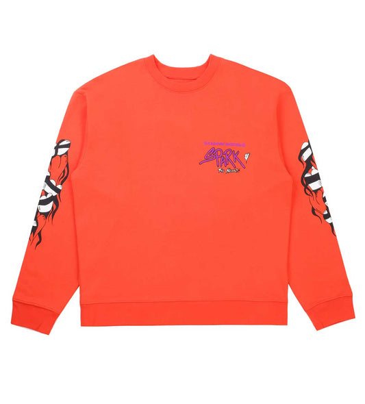Chrome Hearts Matty Boy Spark the Heart Crewneck Red