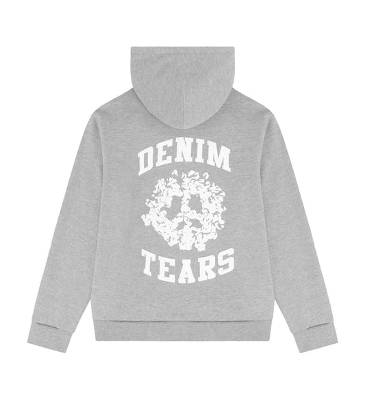 Denim Tears University Zip Hoodie Grey