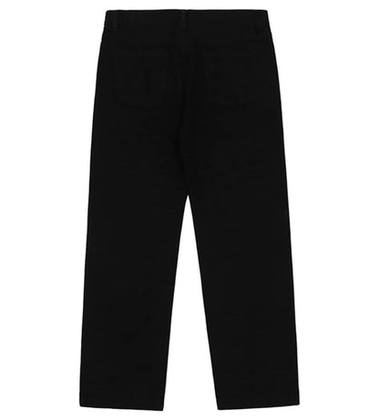 Revenge Embroidered Logo Denim Pant Black