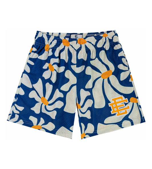 Eric Emanuel Basic Shorts Blue Daises