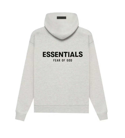 Essentials Light Oatmeal Velvet Hoodie