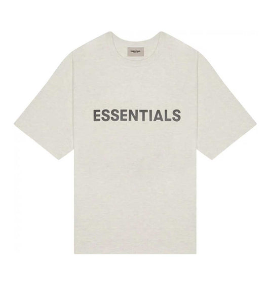 Essentials Oatmeal Tee Front Logo