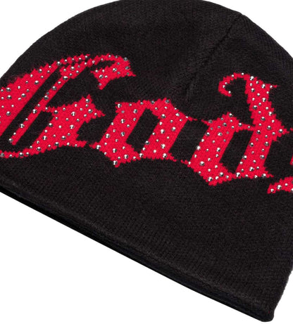 Godspeed Forever OG Logo Studded Beanie Black/Red