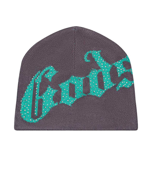 Godspeed Forever OG Logo Studded Beanie Grey/Green