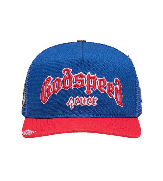 Godspeed Forever Trucker Blue/Red (Snapback)
