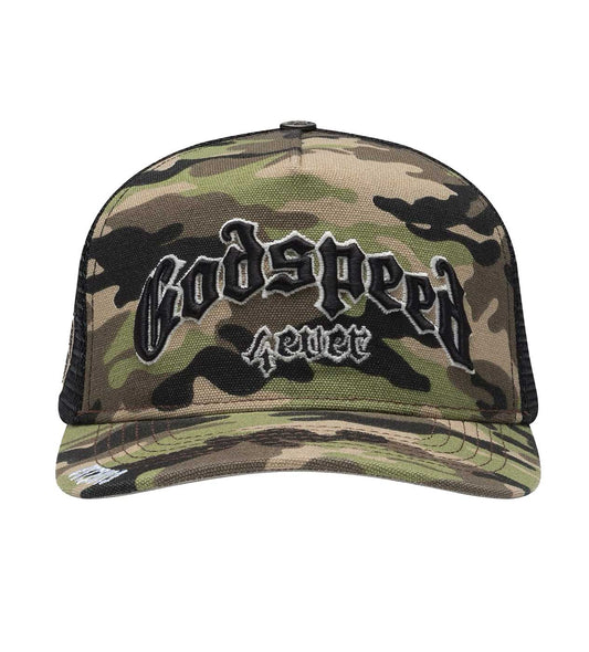 Godspeed Forever Trucker Hat Camo/Black