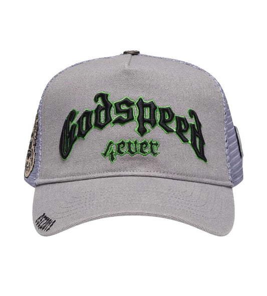 Godspeed Forever Trucker Hat Grey/Green