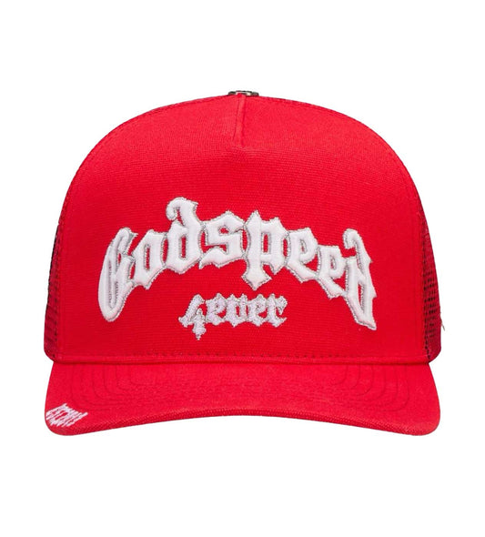 Godspeed Forever Trucker Hat Red