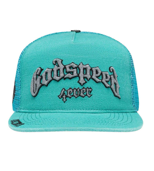 Godspeed Forever Trucker Hat Teal