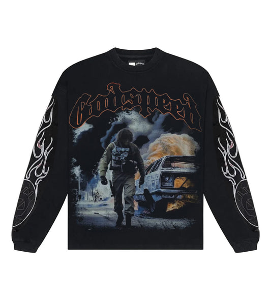 Godspeed Khaos L/S Tee Black