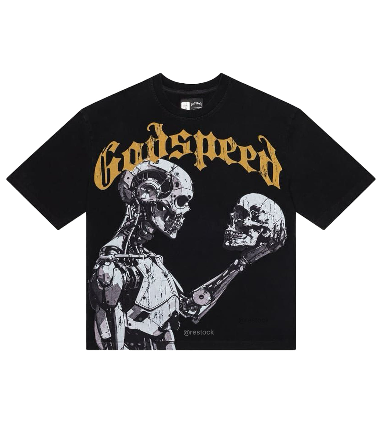Godspeed Mankind vs AI 3 Tee Black/Yellow
