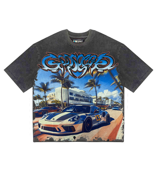 Godspeed Miami GT Tee Washed Grey *Miami Exclusive*