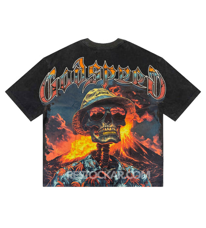 Godspeed Natural Disaster Tee Washed Black
