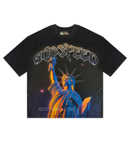 Godspeed Purple City Tee Black