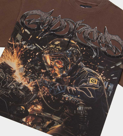 Godspeed Steel Sharpens Steel Tee Brown