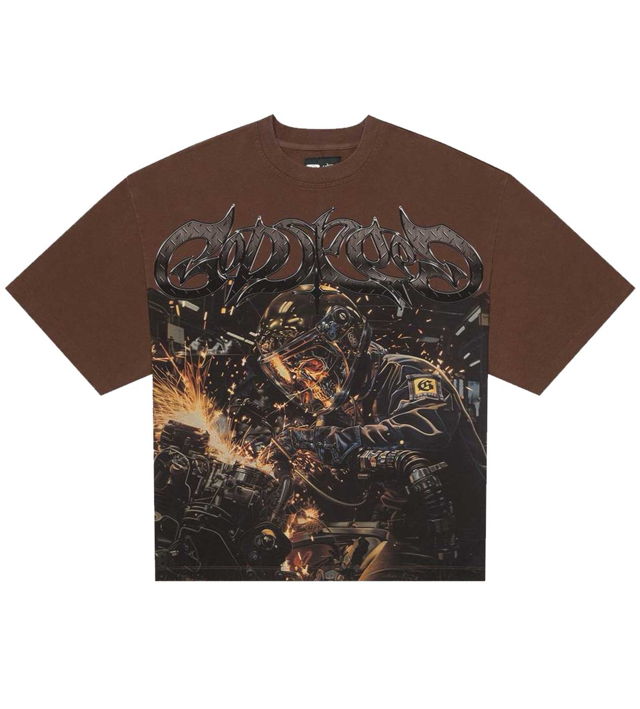 Godspeed Steel Sharpens Steel Tee Brown