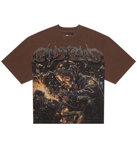 Godspeed Steel Sharpens Steel Tee Brown