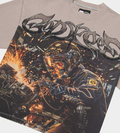 Godspeed Steel Sharpens Steel Tee Clay