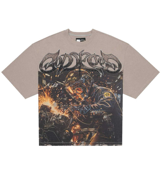 Godspeed Steel Sharpens Steel Tee Clay