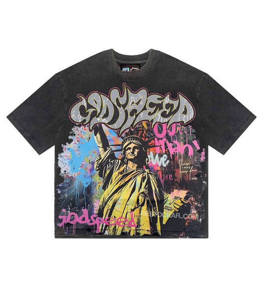 Godspeed Vandal Tee Washed Black