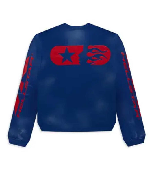 Hellstar Sports Gel Crewneck Blue