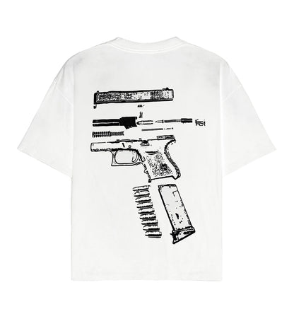 Kixkz Clothing In Glock We Trust Tee White/Black
