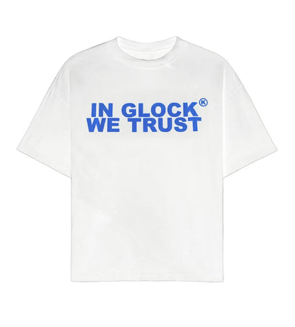 Kixkz Clothing In Glock We Trust Tee White/Blue