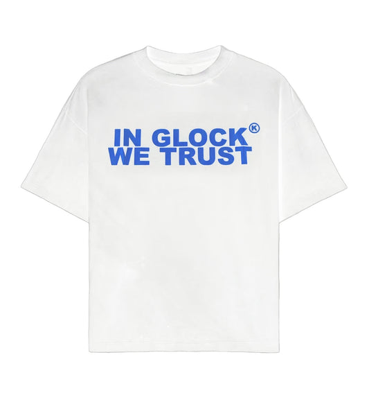 Kixkz Clothing In Glock We Trust Tee White/Blue