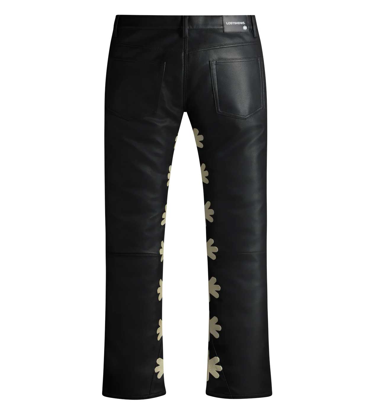 Lost Shdws Leather Pant Black/Bone